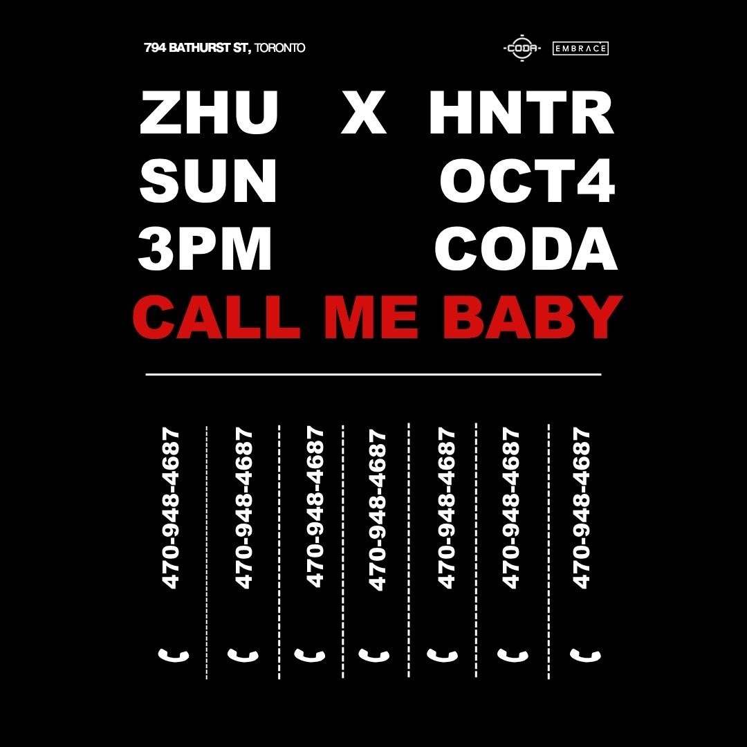 ZHU X HNTR flyer